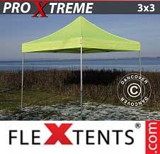 Faltzelt Flextents Pro Xtreme 3x3m Neongelb/Grün